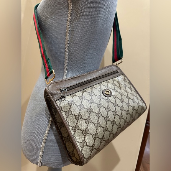 Gucci Accessories Collection Monogramam Vintage Pouch W/added Strap - Picture 2 of 14